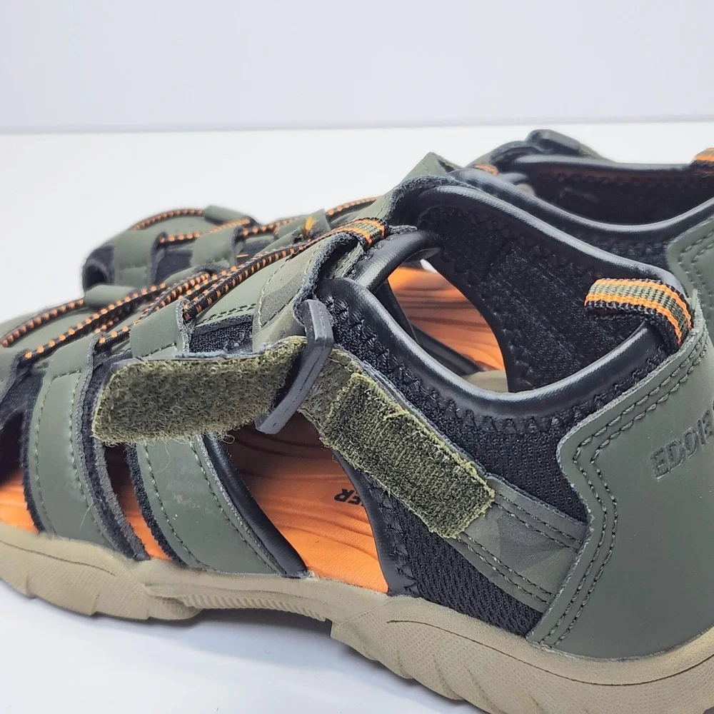Eddie Bauer Edmund Sandals Kids Size 12 Green Closed Toe Fisherman Water Hiking